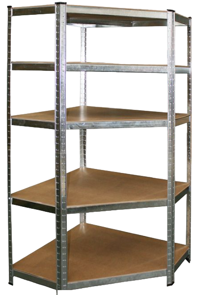 Metall-Eckregal fünfeckig