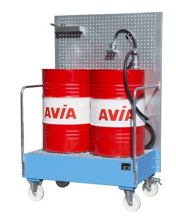 Fahrbare Auffangwanne mit Lochplattenwand Typ LPW